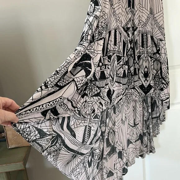 Free People La Mar Hi Lo Maxi Racerback Dress w Pockets OVERSIZE Small - Picture 6 of 14